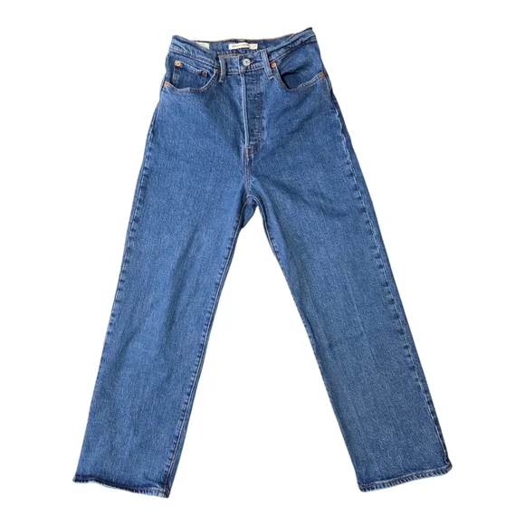 Levi's Women's Straight High-rise Jeans Size 27 - Picture 2 of 7